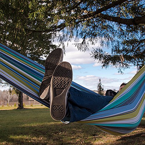 Vivere Brazilian Style Fringe 2-Person Hammock - color: Salsa