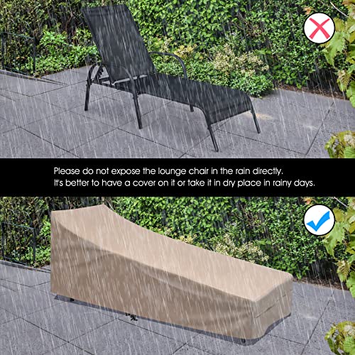 Tangkula Lounge Chair Outdoor, Patio Chaise Lounge with Adjustable Backrest, Reclining Pool Lounge Chair for Outside with Heavy Duty Steel Frame, Suitable for Beach, Yard, Balcony, Poolside - color: Black