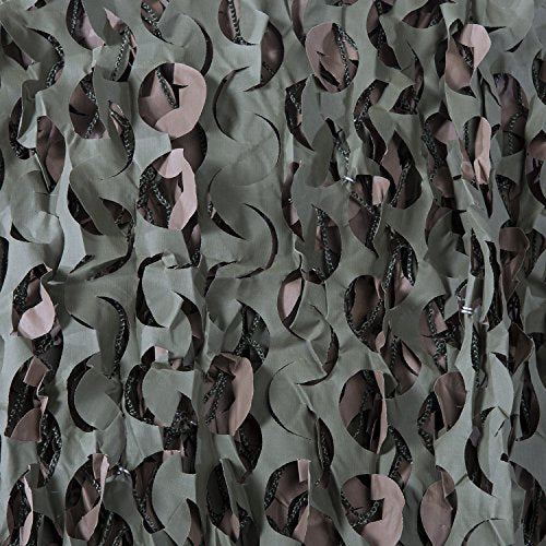 CamoSystems Reinforced Camouflage Netting | 3D Camo Nets, Waterproof & UV Protection, Silent Rip-Stop Fabric - color: Green/Brown, size: 5' x 22' (Side Cover)