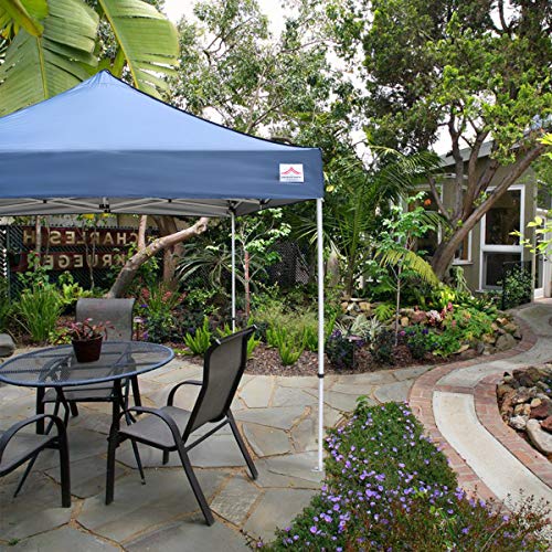 10'x10' Pop Up Canopy Tent Commercial Instant Shelter with Heavy Duty Roller Bag, 4 Canopy Sand Bags, 10x10 FT Navy Blue - color: Navy Blue