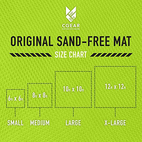 CGEAR Original Sand-Free Outdoor Camping Mat – Beach, Picnic & Camping Ground Mat with Carry Pouch - color: 2 Tone, size: 12' x 12' (Square)