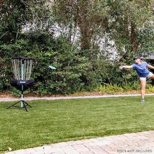 Franklin Sports Disc Golf Baskets - Portable Disc Golf Target with Chains Included - Disc Golf Basket Stand Equipment for Hole + Course Creation - style: Elite Steel Chain
