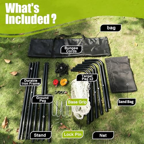 Volleyball Rebounder Net 7x4 Ft, 5-Angle Adjustable Rebounder Net for Practicing Digging, Setting, Spiking, Bounce Back Training Equipment with 2 Target Stripes & Portable Travel Bag for Storage - color: NET102-White Black