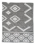 Bersuse 100% Cotton Teotihuacan XL Throw Blanket Turkish Towel Beach Blanket - Beach Camping Essentials - 75x90 Inches, Black - color: Black