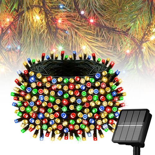 Solar String Lights for Outside, 39Ft 100 LED Solar String Lights Outdoor with 8 Modes，Solar Lights for Outside Waterproof for Yard, Fence,Balcony, Party,Christmas Tree Decorations (Multicolor) - color: Multicolor, size: 1 Pack 100 LED