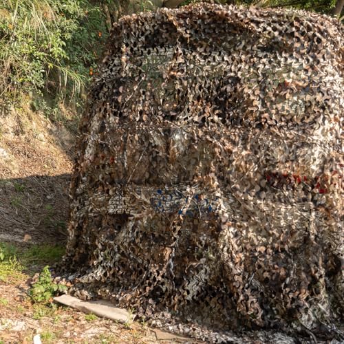 HYOUT Camo Netting Camouflage Net Bulk Roll for Hunting Blinds Ghillie Sunshade, Camping, Military Party Decoration - color: Super Camo 1.0, size: 10x10ft(3M*3M)