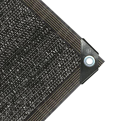 70% Black Shade Cloth with Grommets, 10 x 12 FT Garden Sunblock Mesh Tarp, UV Resistant Sun Shade Net for Plants Cover, Greenhouse, Pergola, Kennel, Chicken Coop and Patio - color: 70% Blcak, size: 10 X 12 FT