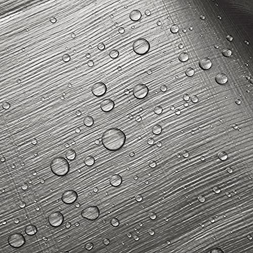 Waterproof Tarp 12 X 24 Ft Heavy Duty 14mil Extra Thickness, Aluminum Grommets, Silver Black Poly Tarp, Tarpaulin Ground Sheet Camping Tent Cover