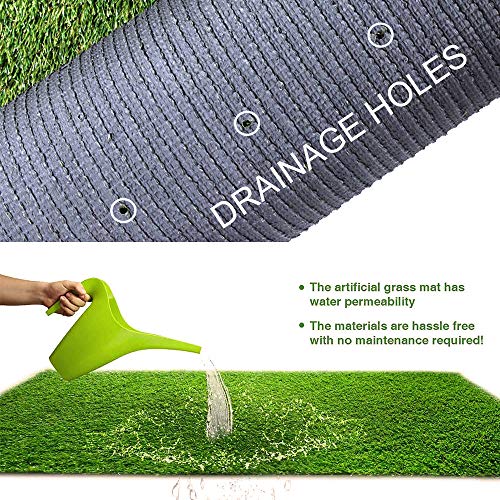 Petgrow Synthetic Artificial Grass Turf Lawn 6 x 29ft, 1.38" Outdoor/Indoor Fake Grass Rug Astroturf for Dogs,Faux Grass Rug with Drainage Holes/Custom Size Provided - color: 6ft, size: 6 x 29ft