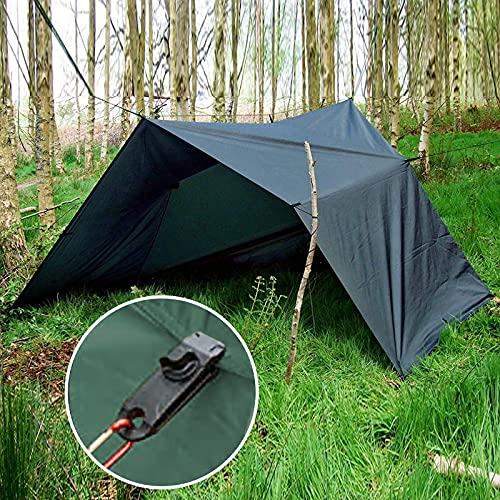 KALINCO Waterproof Camping Tarp, 10X12FT Hammock Rain Fly Tent Tarp, Multifunctional Tent Footprint, Lightweight and Compact for Backpacking, Hiking (Green-10X12FT) - color: Green-10x12ft