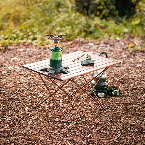 Alpcour Portable Camping Table – Lightweight, Compact Folding Side Table in a Bag with Aluminum Top & Heavy Duty Hinge for Easy Travel & Storage – Great for Outdoor BBQ, Backpacking, Tailgate & More - size: Small