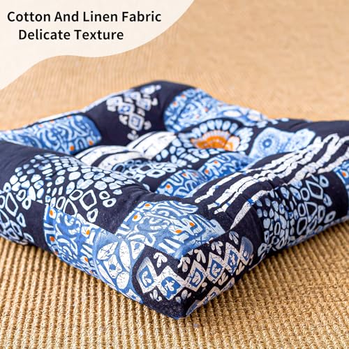 Square Meditation Floor Cushions,Large Floor Pillow Sitting for Adults and Kids,Boho Seats for Balcony Bedroom Tatami Living Room,22x22 Inch