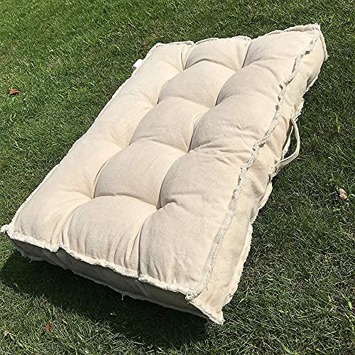 U-A Floor Cushions Sitting Pillow, Thick Meditation Pillow for Sitting on Floor，Solid Square Floor Pillow for Kids Reading Nook,Yoga Living Room Sofa Balcony Outdoor,31x22 Inch
