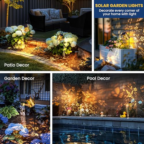 Solar Watering Can Lights, Waterproof Garden Solar Outdoor Decorative Lights, Metal Hanging Lights for Patio Yard Backyard, Gardening Birthday Gifts for Mom Grandma Women - size: Standard - 1 Pack
