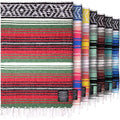 Hydration Nation Authentic Large Handwoven Mexican Blanket - Soft Yoga- Durable Serape- Lightweight Falsa, Beach, Camping, Picnic, Outdoor Blanket 70"x50" - Dragon - color: Dragon