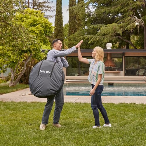East Oak Screen House Tent Pop-Up, Portable Screen Room Canopy Instant Screen Tent 10 x 10 FT with Carry Bag for Patio, Backyard, Deck & Outdoor Activities, Beige - color: Beige, size: 10×10 FT