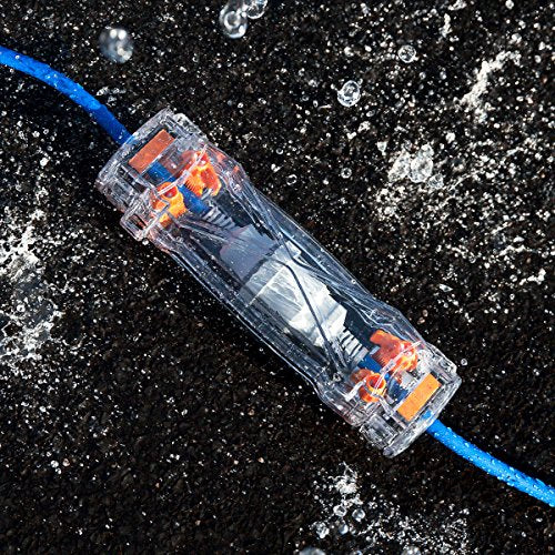 Weatherproof Extension Cord Protector - Clear Housing with Hook and Security Loop