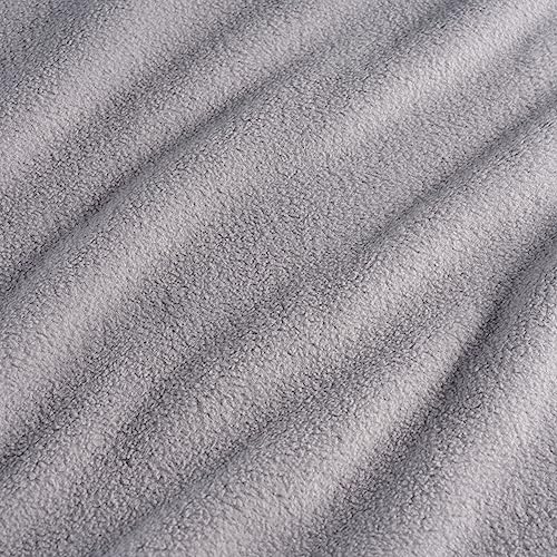 Berkshire Blanket Microfleece Queen Size Bed Blanket Chateau Gray,Lightweight Soft Breathable Plush Micro Fleece Blanket for Bed Couch Sofa,90x90 Inches - color: Chateau Gray, size: Full/Queen