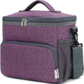 GYEUKHAM Unisex Insulated Lunch Bag, Purple, 10.2" x 7.5" x 9" - color: Purple