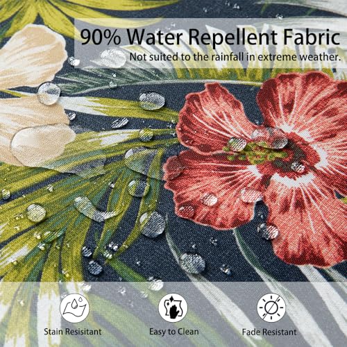 Magpie Fabrics Indoor Outdoor Waterproof Square Chair Cushion, 18" x 18" x 2.5", 2 Pack, Water Resistant Seat Cushions, for Patio Garden Office, Midnight Floral - color: A Midnight Floral