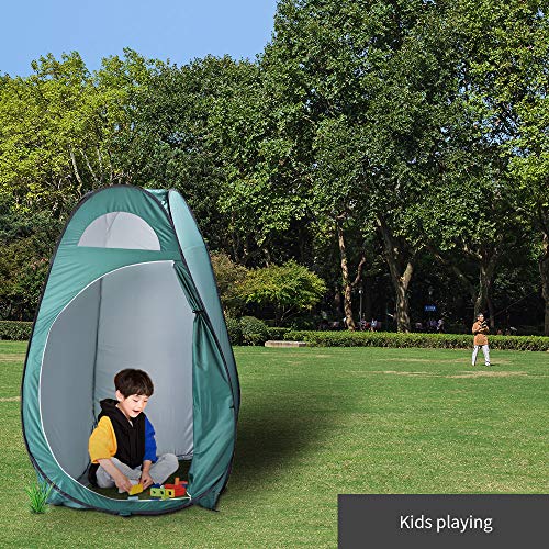 Pop Up Shower Changing Room Privacy Tent, Instant Portable Outdoor Shower Tent, Camp Toilet, Rain Shelter for Camping & Beach Lightweight & Sturdy, Easy Set Up, Foldable,with Carry Bag - style: Green