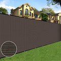 Sunnyglade 6 feet x 150 feet Privacy Screen Fence Heavy Duty Fencing Mesh Shade Net Cover for Wall Garden Yard Backyard (Brown, 6 ft X 150 ft) - color: Brown, size: 6 ft X 150 ft