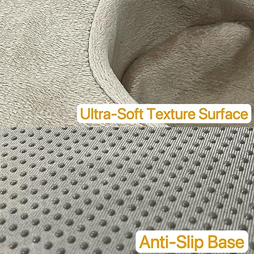 Couch Cup Holder Pillow, Couch Drinks Remotes Holder for Center of Couch, for Sofa, Bed, RV, Car (Beige) - color: Beige