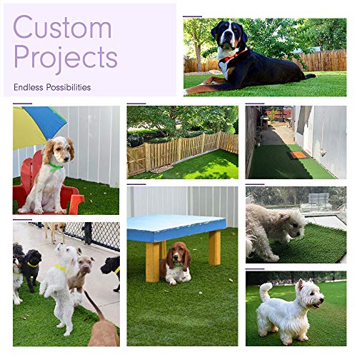 7.5 x 14 Feet Artificial Grass Mat for Dogs [Deluxe Realistic Synthetic Pet Turf Rug, Fake Grass Carpet for Puppy Potty Training Patch, Indoor or Outdoor Pee Pads] - color: Custom Width - 7.5 FT, size: 7.5Ft x 14Ft = 105 SqFt, 58.52 lbs