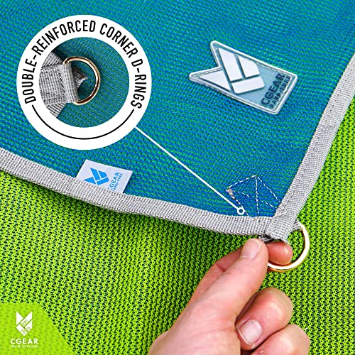 CGEAR Original Sand-Free Outdoor Camping Mat – Beach, Picnic & Camping Ground Mat with Carry Pouch - color: 2 Tone, size: 10' x 10' (Square)