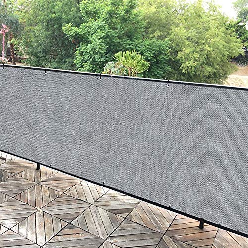 Elegant Privacy Screen for Backyard Fence, Pool, Deck, Patio, Balcony and Outdoor Paneling - Include Zip Ties (3' x 5', Grey) - color: Gray, size: 3' x 5'