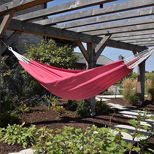 Vivere Double Brazilian Polyester Hammock (Hot Pink) - color: Hot Pink