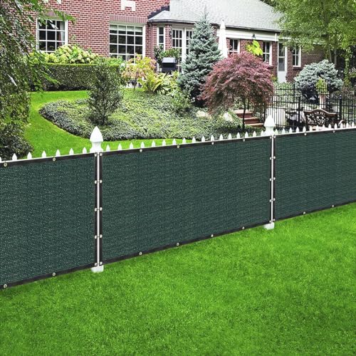Houssity Green 6' x 1' Fence Privacy Screen Cover Panel Shade Cloth Fabric for Chain Link Fence Patio Pool Driveway Walkway Construction Project Playground Outdoor Events - color: Green, size: 6' x 1'