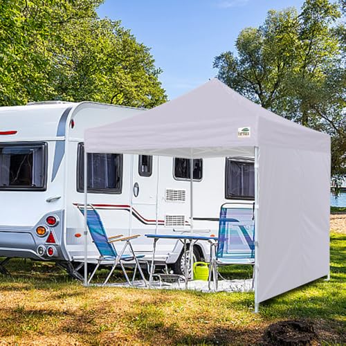 Eurmax USA 10x6.25 Pop Up Canopy SunWall-UV Protection for Tents,Blocks Sunlight&Wind,Water Resistant Side Wall Only,Easy Hook & Loop Installation,Fit for 10FT Straight Leg Shelters&Gazebo,White - color: White, size: 10x6.25