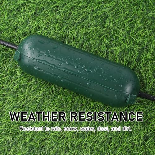 EP 3 Pack Extension Cord Safety Cover - Indoor Outdoor Waterproof Seal Housing for AWG 12/14/16 Cords - Protect Holiday String Lights, Plugs, and Wires - Green - color: Geen