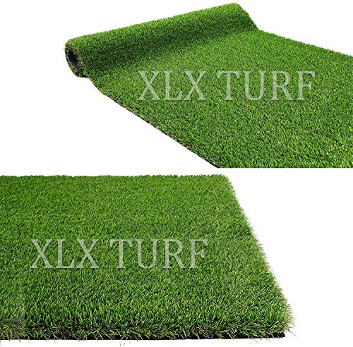 XLX TURF Artificial Grass Outdoor Rug 5FT x 8FT - 1.38" Thick Realistic Fake Grass for Dogs - Pet Potty Turf Mat with Drainage Holes - for Patio, Balcony, Backyard - size: 5' x 8' (Rectangular)