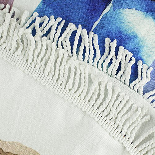 Violet Mist Microfiber Beach Towels Oversized Round Striped Beach Blanket Sand Free Quick Dry Hippie Boho Circle Bath Towel Absorbent Bohemian Beach Yoga Mat Table Cloth Throw Fringe Tapestry 60" WB - color: White Dreamcatcher