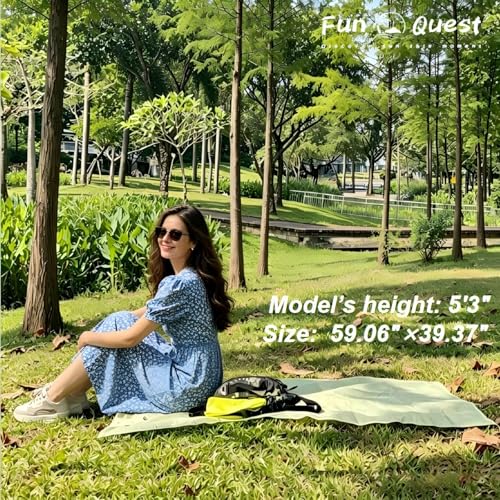 Picnic Blanket Waterproof – Packable Sand Proof Beach Blanket (0.42lb/0.66lb), Compact & Foldable, Fits in Pocket with Integrated Stakes, Ideal for Camping, Hiking, Travel, Concert, Festival - size: 59.06" X 39.37"for 1-2 Persons