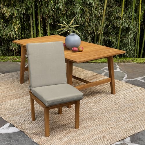 Arden earthFIBER Outdoor Dining Chair Cushion, 20 x 20, Rain-Proof, Fade Resistant, Sandbar Taupe Texture - color: Sandbar Taupe Texture, size: 1 Pack, style: Polyfill