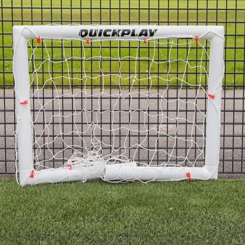 QUICKPLAY Q-Fold Soccer Goal | 30-Second Folding Design for Easy Setup | Portable & Weatherproof uPVC Soccer Goal for Backyard | Durable Post for Adults & Kids - style: 3 x 2'