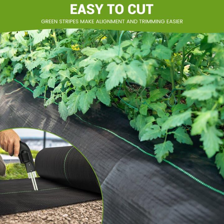 3FT x 300FT Weed Barrier Landscape Fabric Heavy Duty, 3.2oz Gardening Weed Control Mat, Ground Cover Weed Block Gardening Mat, Woven Garden Cloth for Underlayment, Commercial Driveway Fabric - size: 3.2oz-3ft×300ft