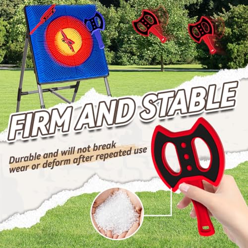 Axe Throwing Game for Backyard, Axe Throwing Target Set 16 Throwing Axes Outdoor Games Indoor Carnival Yard Lawn Backyard Games 8 Star + 8 Axes (Dart Board Not Inclu) - style: 8 Throwing Star & 8 Axes