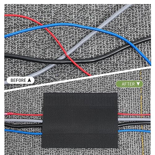 WILLBOND Carpet Cord Cover Cable Protector Floor Cover Cable Protector Management Only for Commercial Office Carpet(196.85 ft,Black) - color: Black, size: 196.85 ft
