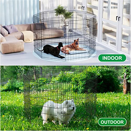 Pet Playpen Dog Pen Foldable Dog Exercise Fence 8 Panels 36 Inch Kennels Pet Playpen Options Ideal for Pet Medium Animals Outdoor Indoor - style: 24'' x 36'' x 8PCS