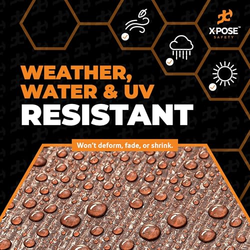 10' x 10' Super Heavy Duty 16 Mil Brown Poly Tarp Cover - Thick Waterproof, UV Resistant, Rip and Tear Proof Tarpaulin with Grommets and Reinforced Edges - by Xpose Safety - color: Brown, size: 10' X 10'