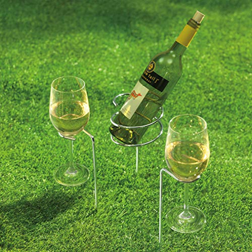 Tovolo 205300C Steady Sticks Wine Bottle Holder, Chrome - color: Chrome, style: Wine Bottle Holder