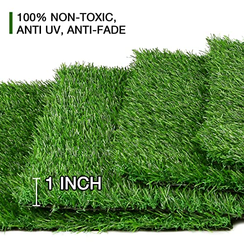 XLX TURF 6 Pack Artificial Grass Square Placemats for Golf Party Decorations - 12"x12" Fake Grass Mats for Crafts Football Table Centerpiece, Realistic Synthetic Pet Dog Turf Patch - size: 12"x12", Set of 6
