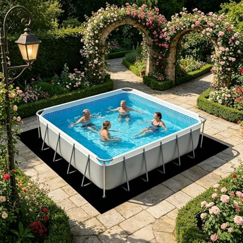 Pool Liner Pad, Heavy Duty Puncture Protection Non Slip Ground Mat, Strong Pool Base Cloth, Durable Protective Underlay Sheet | Safe Pools Floor Protection for Home Garden Yard Patio Lawn Use