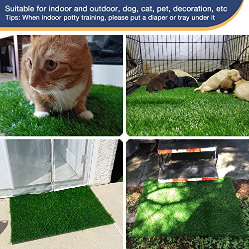 GLOBREEN Artificial Grass Pee Pad for Dogs, 48"x31.5" Pet Friendly Turf Potty Training Puppy, Washable Reusable, High-Drainage, - size: XL: 48" x 31.5"