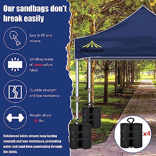 Weight Bags for Pop up Canopy Tent, 1680D Heavy Duty Leg Weights Sand Bags for Instant Outdoor Sun Shelter Canopy/Patio Umbrella, Set of 4 (340 lbs) - color: 340 lbs