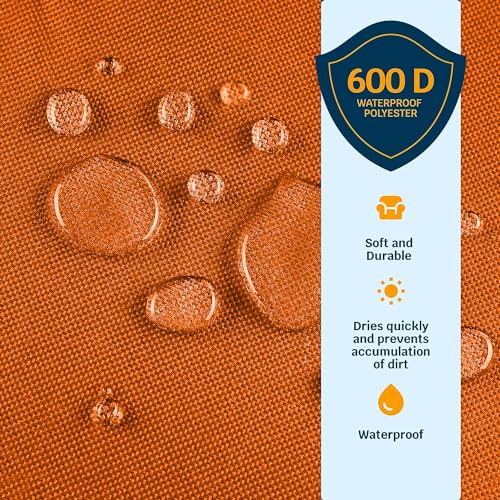 Alpcour Folding Stadium Seat – Deluxe Outdoor Camping Reclining Waterproof Cushion Chair for Bleachers – Best 6-Position Back Support Picnic Bleacher Seats w/Extra Thick Padding for Support & Comfort - color: Orange
